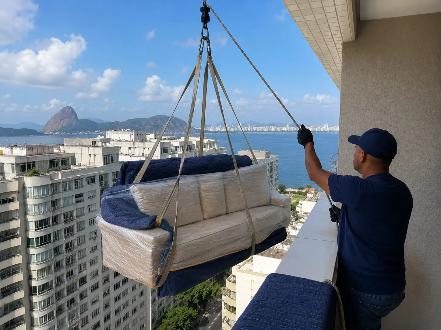 Içamento RJ: quando o serviço é a única alternativa para transportar móveis de grande porte Içamento RJ: quando o serviço é a única alternativa para transportar móveis de grande porte